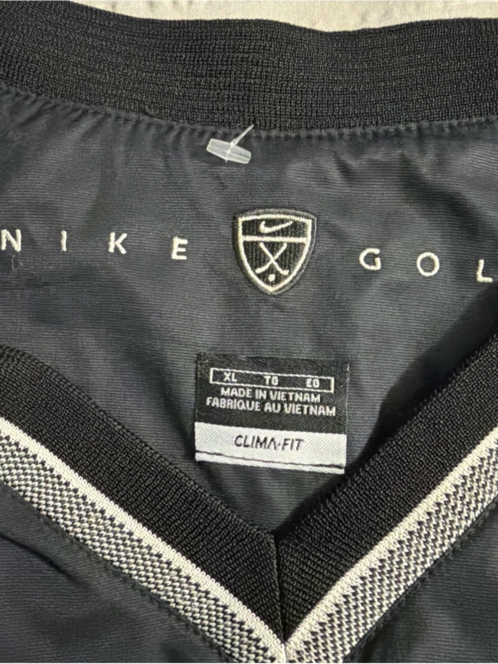 Nike Golf Black V Neck Size XL Windbreaker Jacket Pullover Large Rain Jacket - Picture 7 of 11